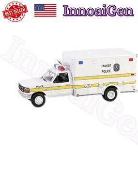 Greenlight 1994 Ford F-350 Ambulance Washington DC Metro Transit Police 1:64 NIB